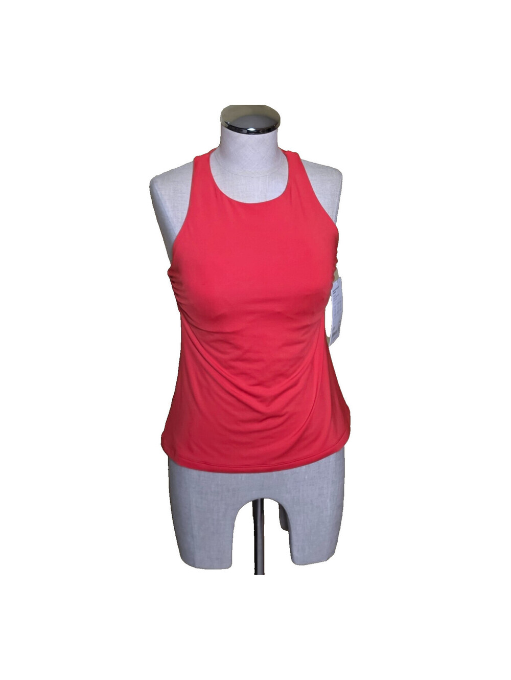NWT Athleta Women's Maldives Underwire Bra Cup Tankini Top Orange Size 34 B/C